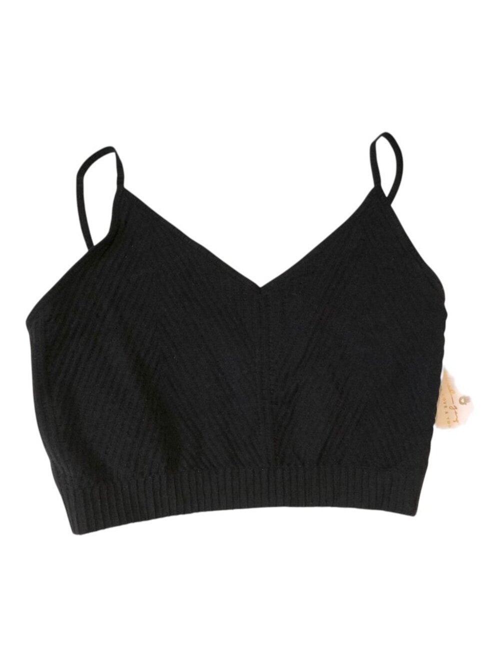 Spiritual Gangster Crop Top Bralette Row Black (XS/S) - NWT